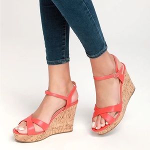 Lulu’s Nixie Wedge Sandals EUC